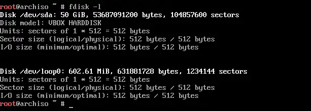 fdisk -l 命令执行结果