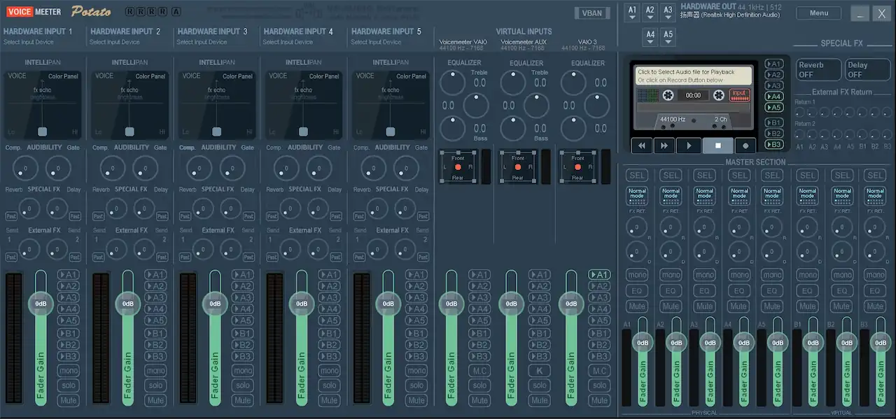 Voicemeeter 土豆版界面